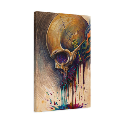 Skull Drip Matte Canvas Wall Art — Stretched 1.25"