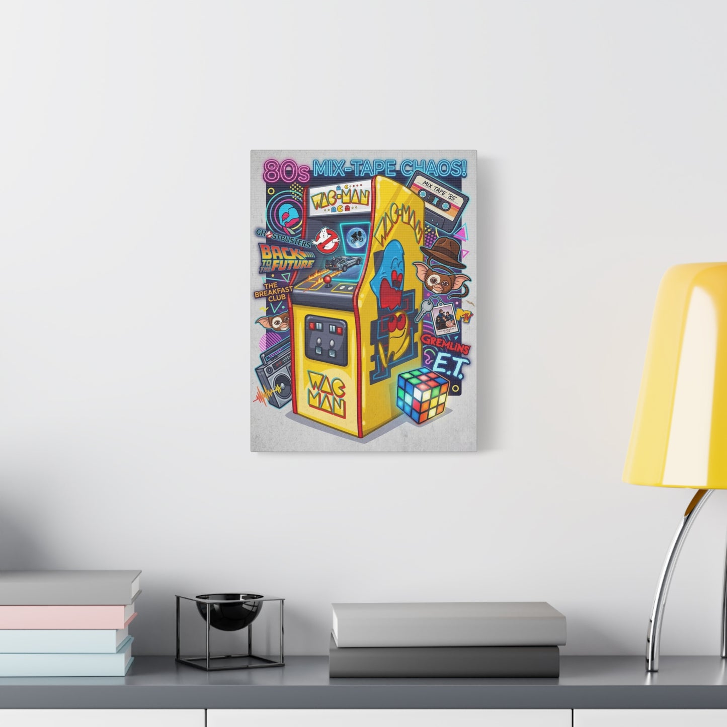 1980's Pop Culture Canvas Wall Art Print