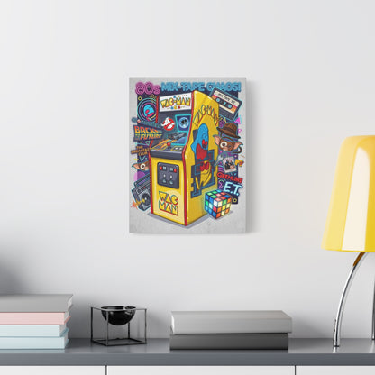 1980's Pop Culture Canvas Wall Art Print