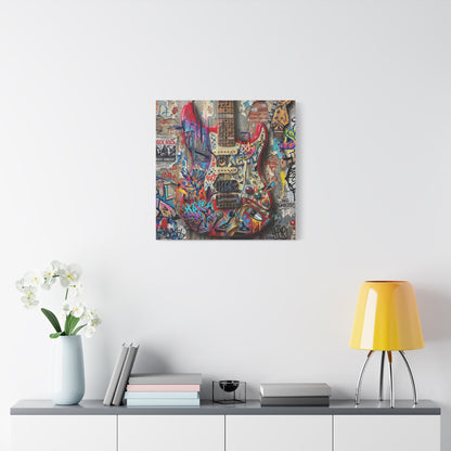 Urban Art Gutair Abstract Canvas Wall Art Print