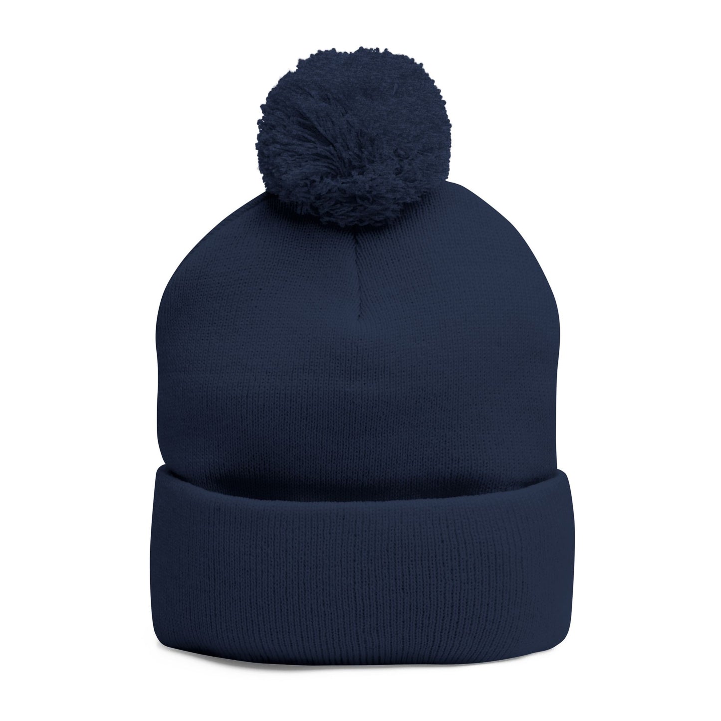 Embroidered Pom-Pom Beanie — "Spitters Are Quitters!" Cozy Winter Hat