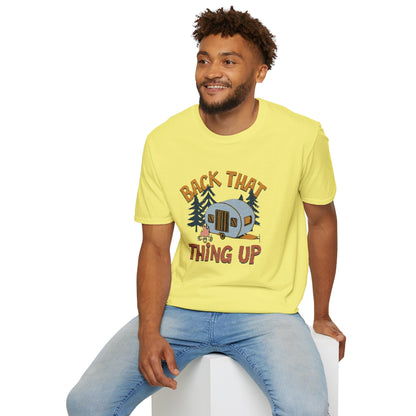 RV Camping T-Shirt — "Back That Thing Up" Retro Camper Graphic Tee