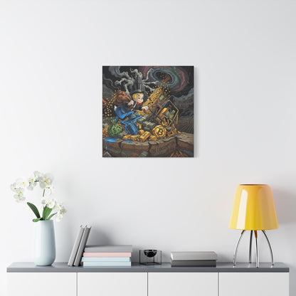 Greed Canvas Wall Art Print