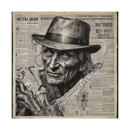 Freddy Krueger Vintage Newspaper Portrait Poster Print