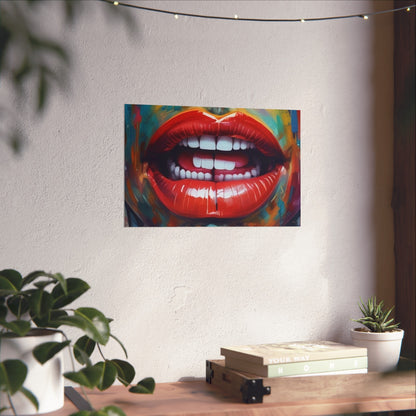 Colorful Pop Art Lip Poster Fine Art Print
