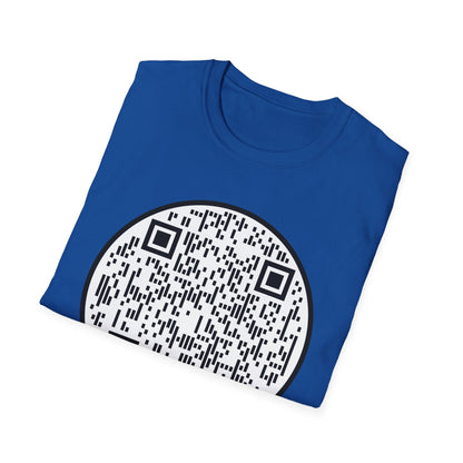 QR Code "Scan Me" T-Shirt — Interactive Novelty Shirt for Events & Gifts