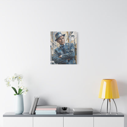 G.O.A.T Basketball Portrait Matte Canvas Wall Art, Stretched 1.25"