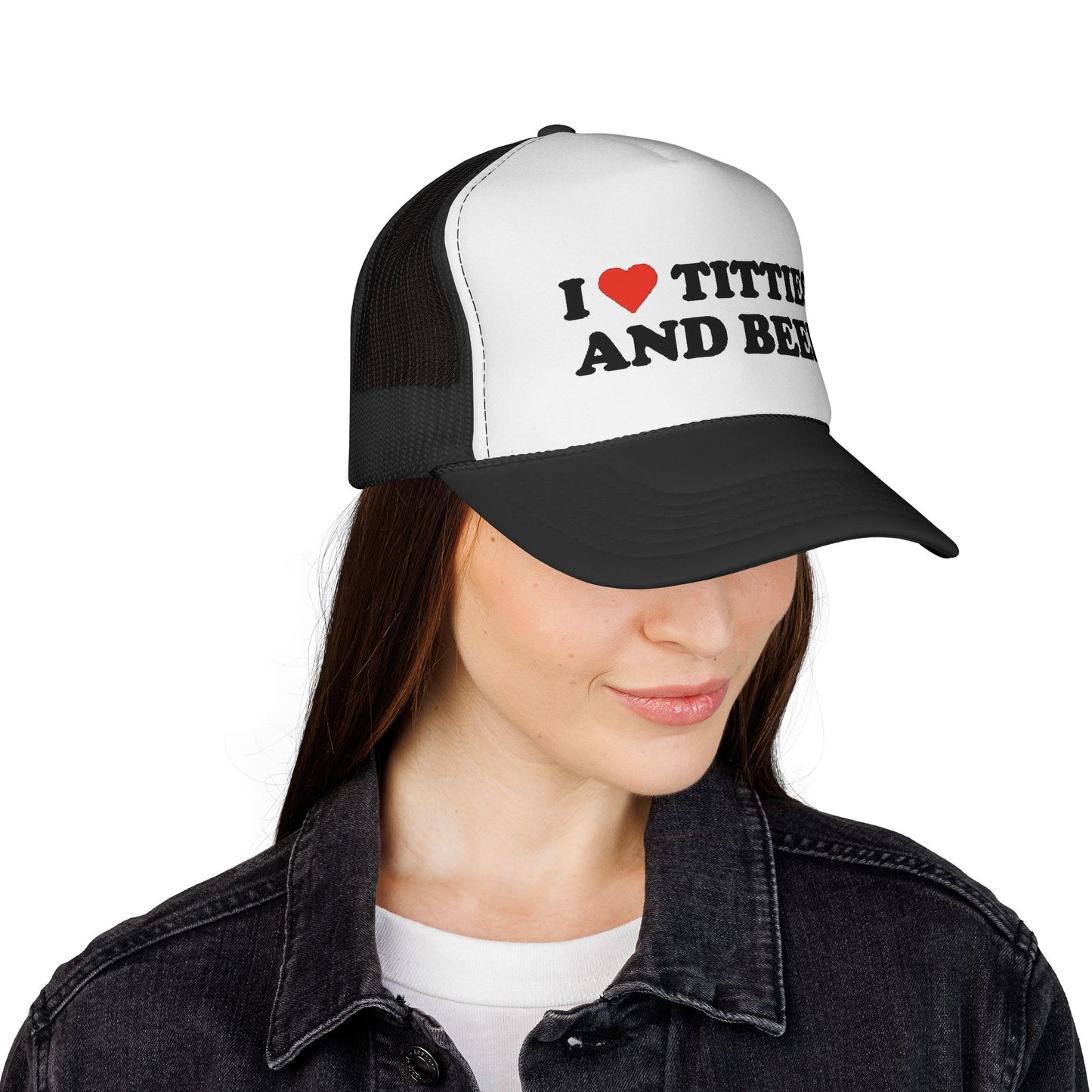 Trucker Hat - "I  Titties and Beer" Funny Novelty Cap