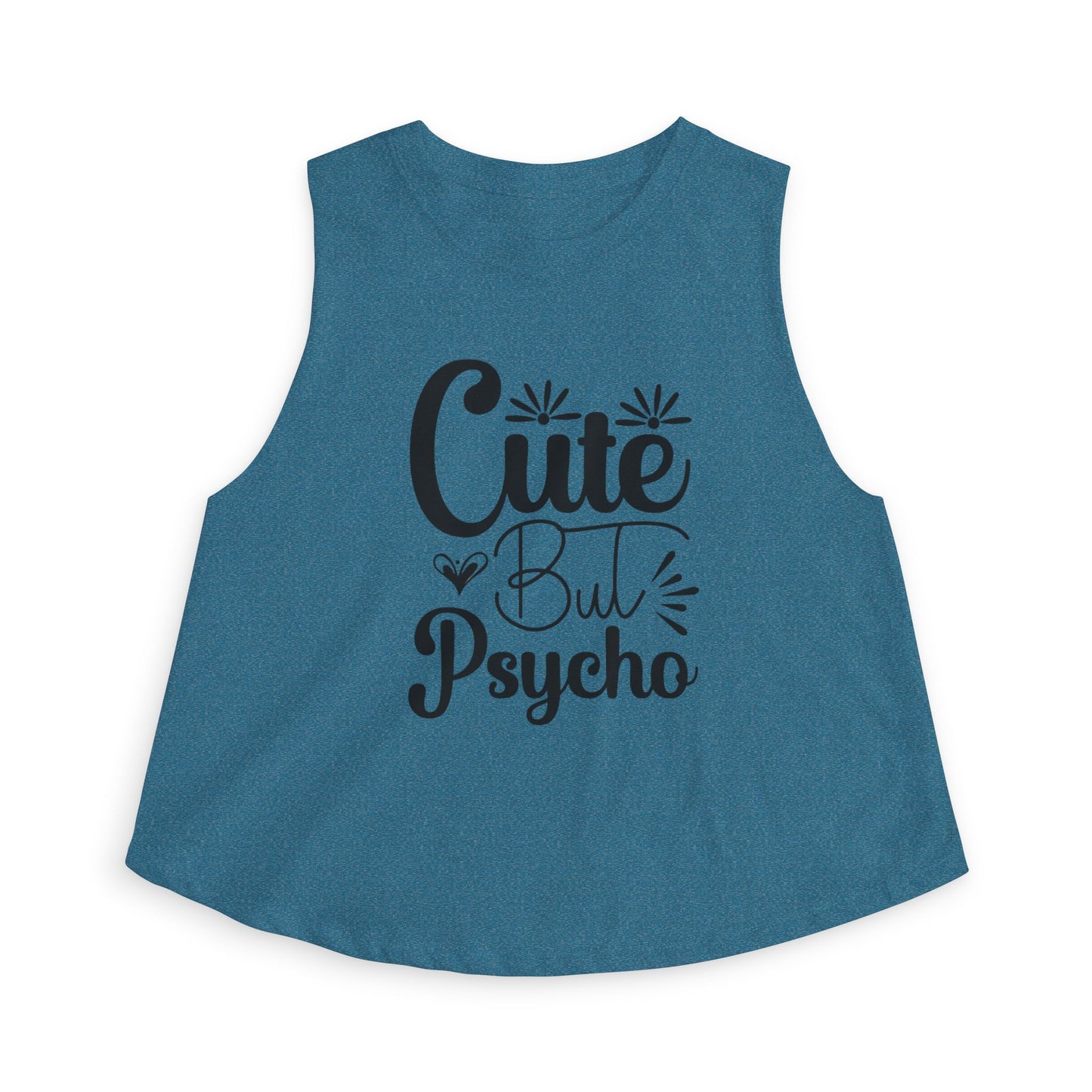 Cute But Psycho Crop Top — Funny Women's Graphic Tank