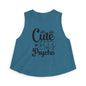 Cute But Psycho Crop Top — Funny Women's Graphic Tank