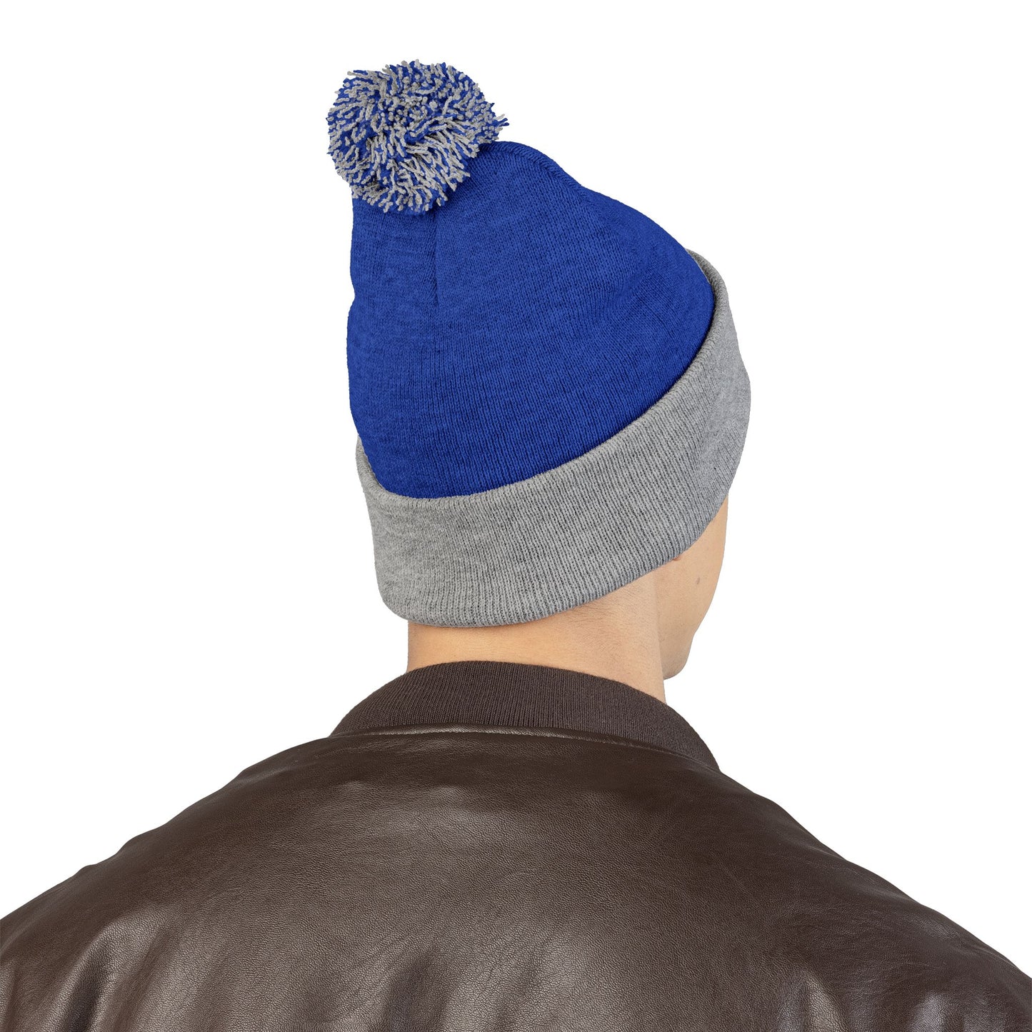Embroidered Pom-Pom Beanie — "Spitters Are Quitters!" Cozy Winter Hat
