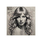 Taylor Inspired Portrait on Vintage Newspaper Background