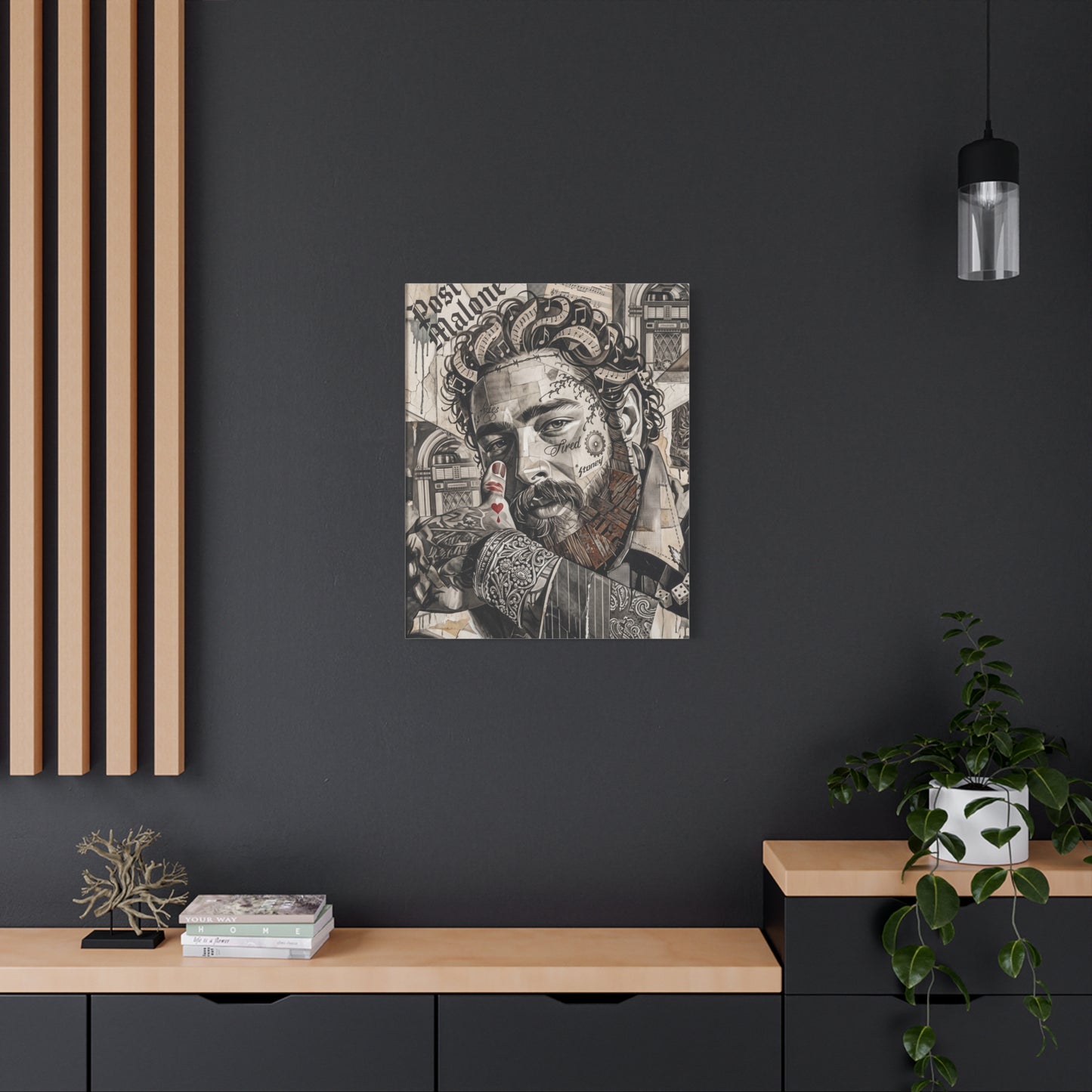 Post Portrait Matte Canvas Wall Art, Stretched 1.25"