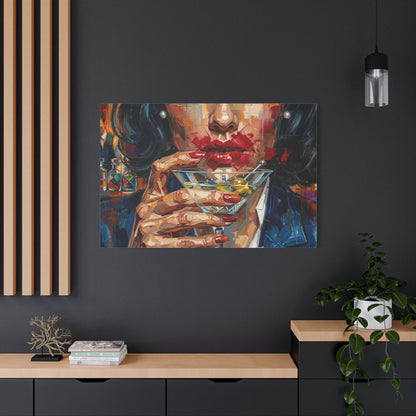 Cocktail Kiss Matte Canvas Wall Art