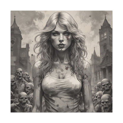 Zombie Swift Matte Canvas Wall Art — Gothic Horror Stretched Canvas