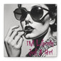 Canvas Wall Art - "I'm Literally Just A Girl" Retro Glam Portrait
