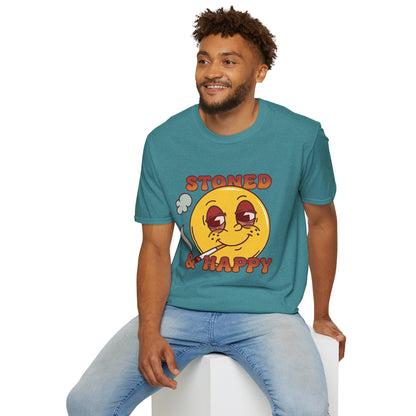 Stoned & Happy Smiley T-Shirt