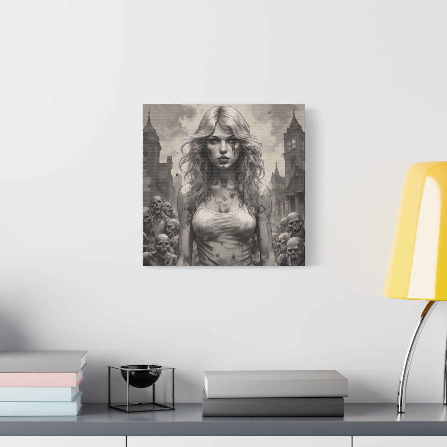 Zombie Swift Matte Canvas Wall Art — Gothic Horror Stretched Canvas