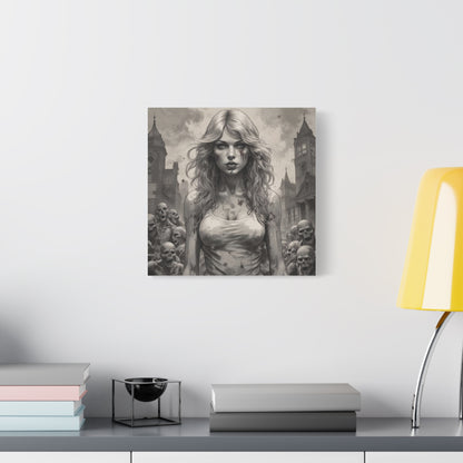 Zombie Swift Matte Canvas Wall Art — Gothic Horror Stretched Canvas