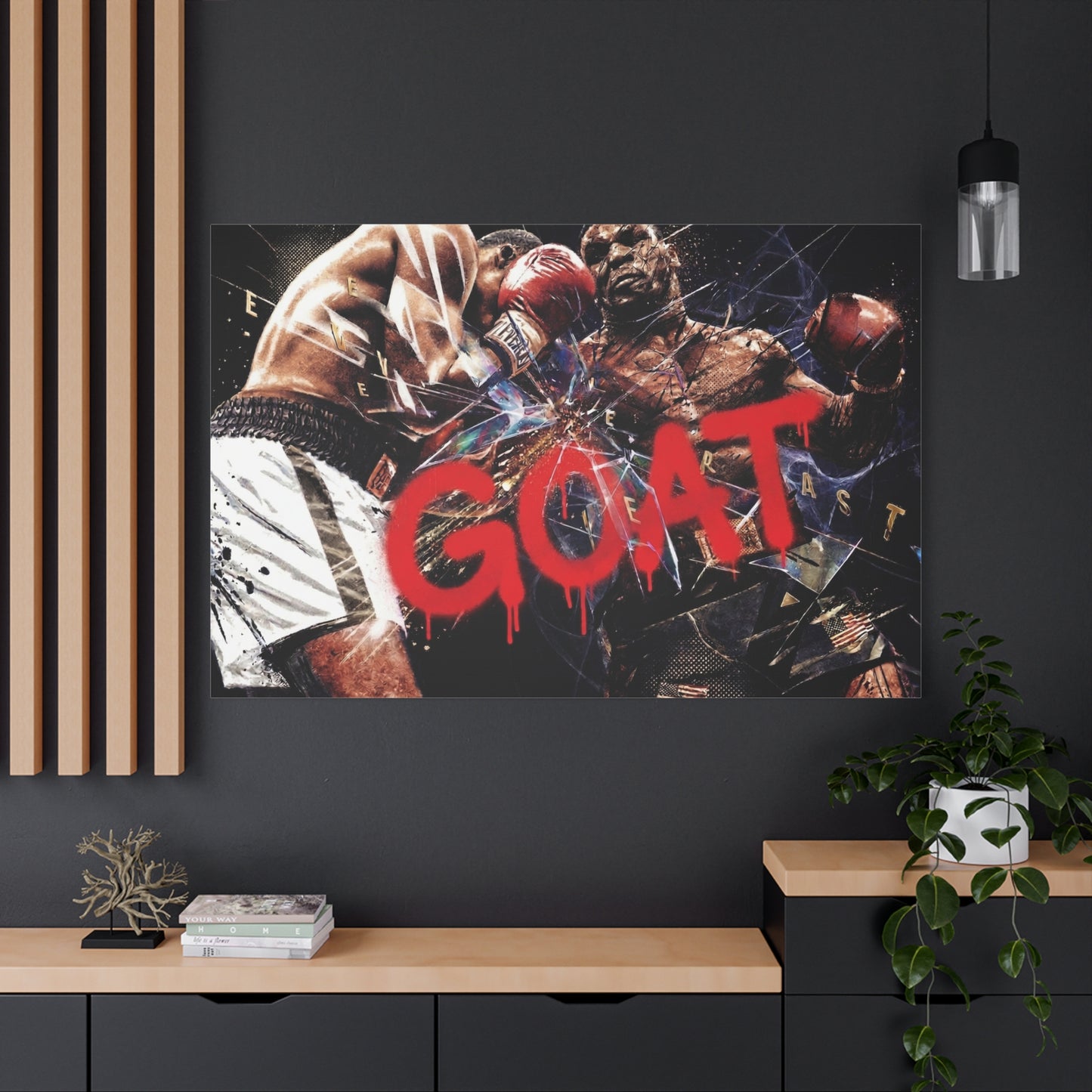 G.O.A.T. Boxer Canvas Wall Art Print