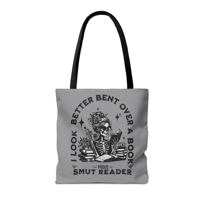 Smut Reader Tote Bag – "I Look Better Bent Over a Book" Booklover Gift