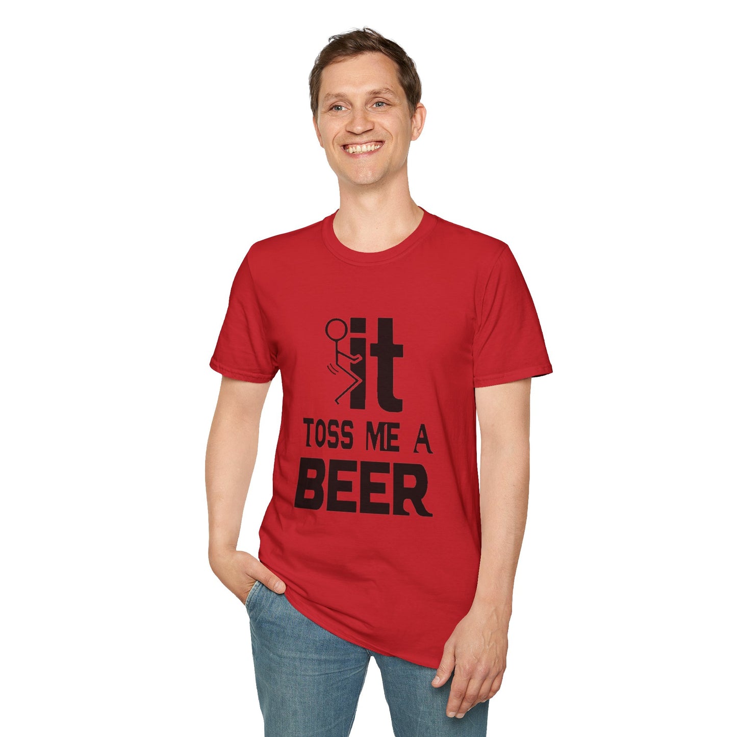 Funny 'Toss Me a Beer' T-Shirt – Beer Toss Party Tee