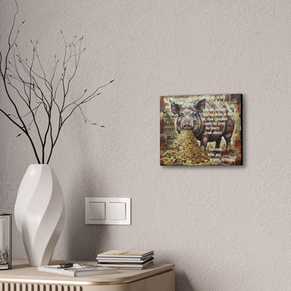 DMB Pig Inspired art - 'Greedy Little Pig' Farmhouse Wall Art