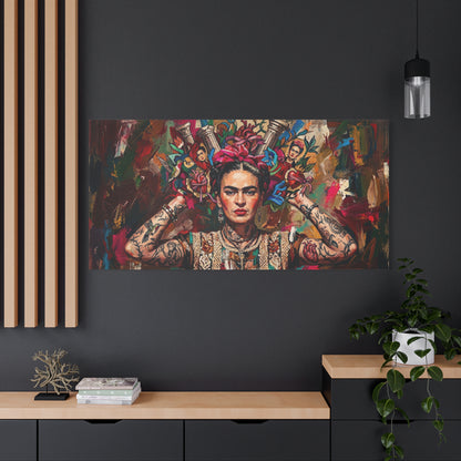 Frida Inspired Abstract Canvas Wall Art — Matte Stretched 1.25"