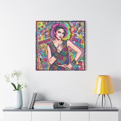 Queen of Pop Abstract Canvas Wall Art Print