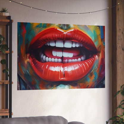 Colorful Pop Art Lip Poster Fine Art Print