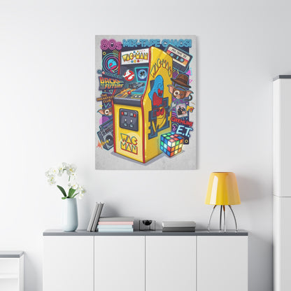 1980's Pop Culture Canvas Wall Art Print