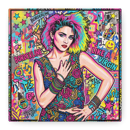 Queen of Pop Abstract Canvas Wall Art Print