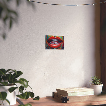 Colorful Pop Art Lip Poster Fine Art Print