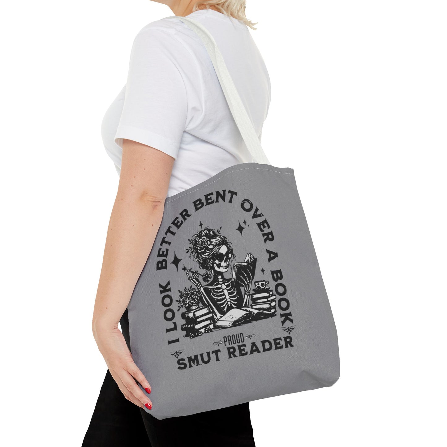 Smut Reader Tote Bag – "I Look Better Bent Over a Book" Booklover Gift