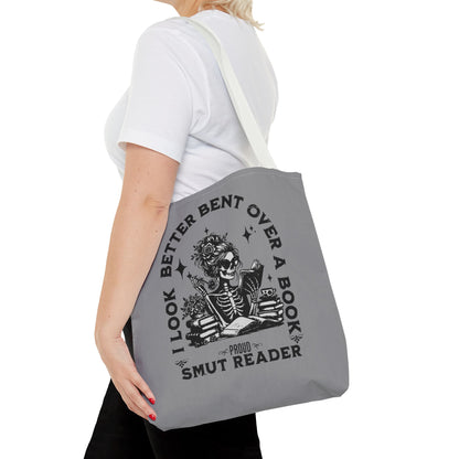 Smut Reader Tote Bag – "I Look Better Bent Over a Book" Booklover Gift