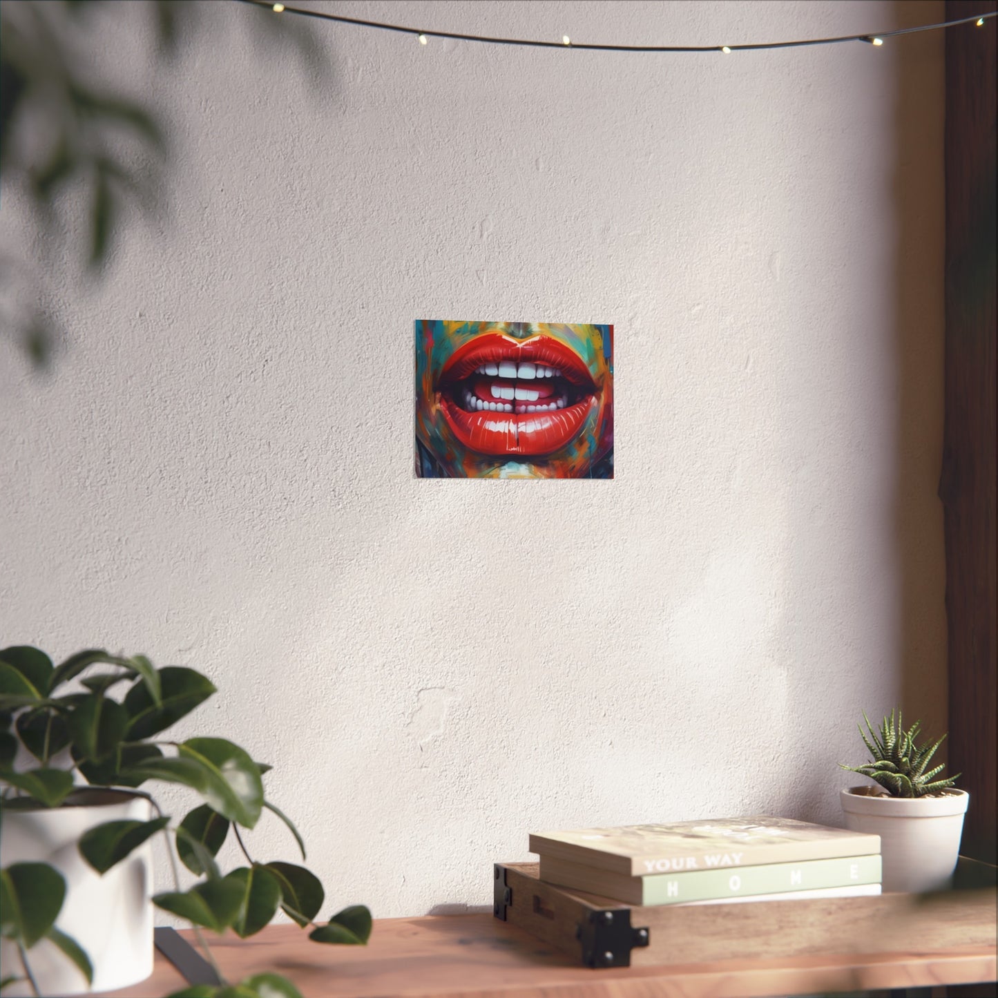 Colorful Pop Art Lip Poster Fine Art Print