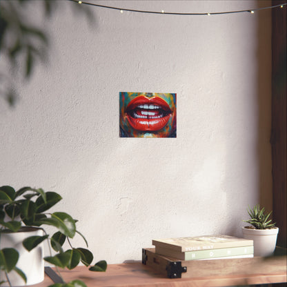 Colorful Pop Art Lip Poster Fine Art Print