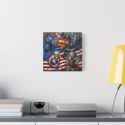 Superhero Abstract Canvas Wall Art Print