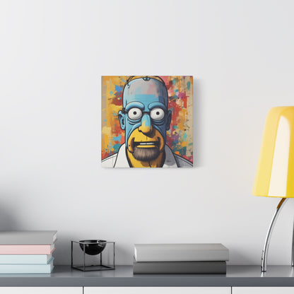 Pop Art Cartoon Canvas Wall Art — Colorful Abstract Character Portrait