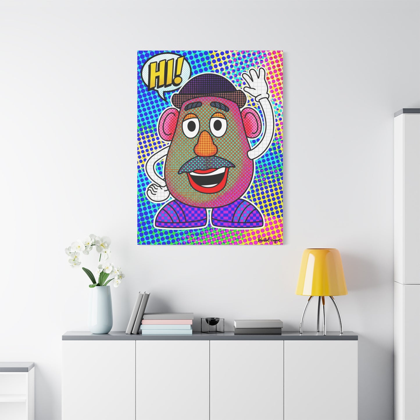 Mr. Head Abstract Canvas Wall Art Print — Matte Stretched Canvas
