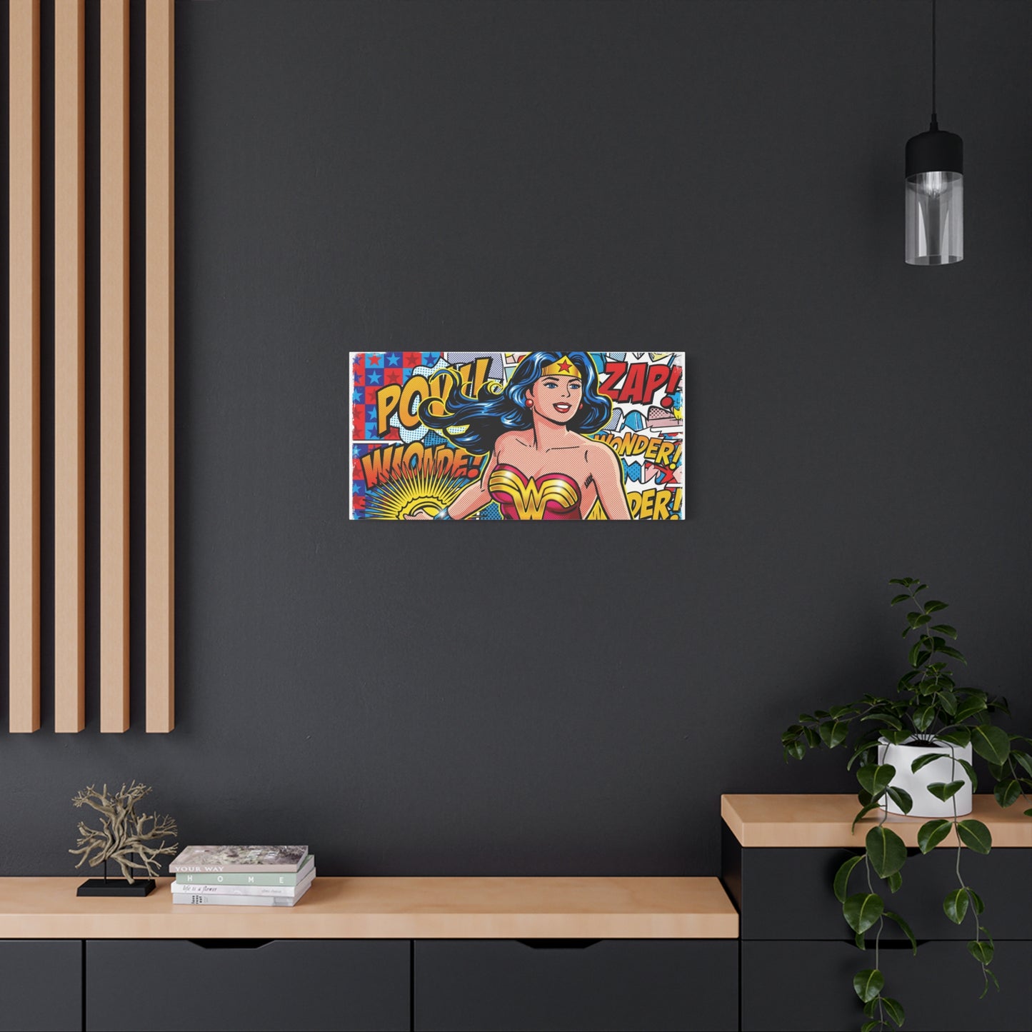 Comic Hero Abstract Canvas Wall Art — Matte Stretched 1.25"