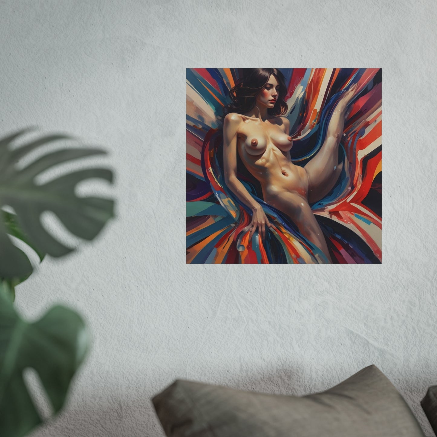 Fine Art Poster — Colorful Figurative Nude Art Print
