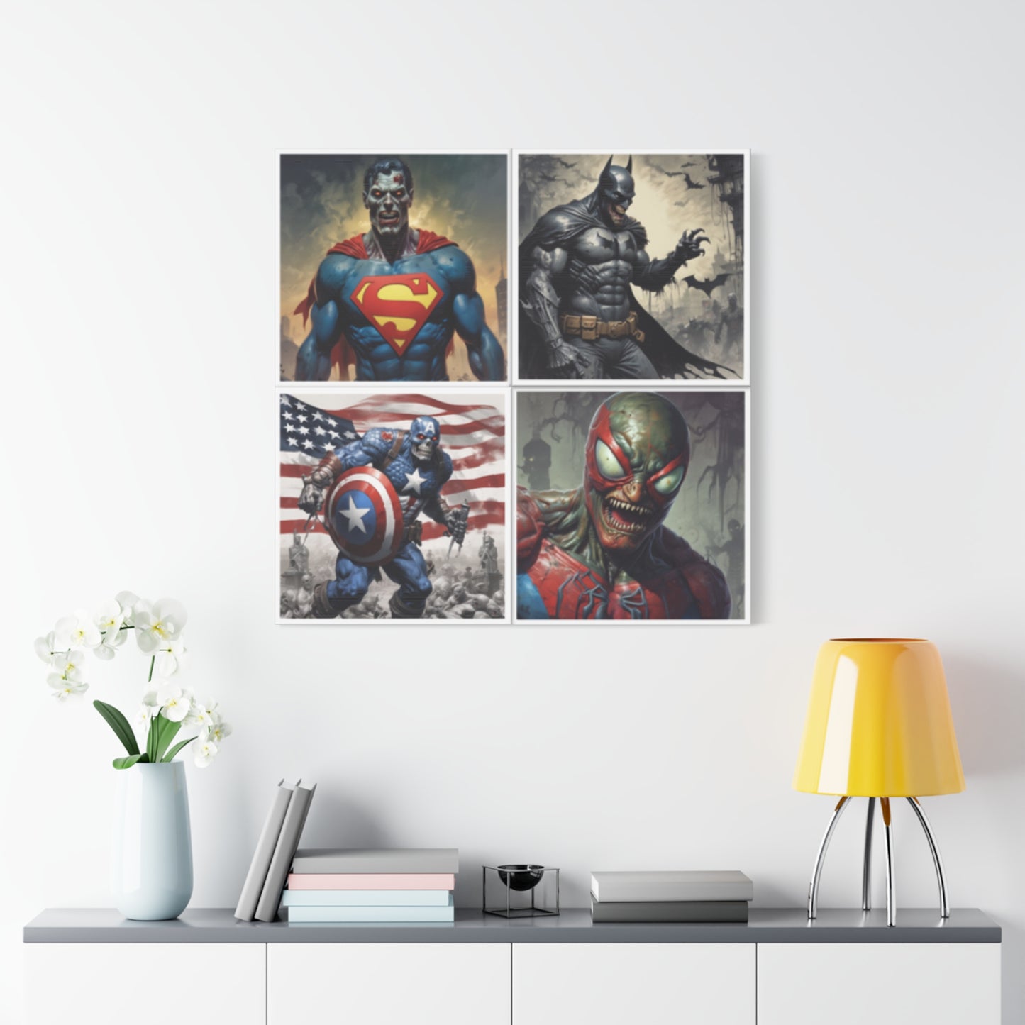 Zombie Heros Canvas Wall Art Print