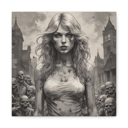 Zombie Swift Matte Canvas Wall Art — Gothic Horror Stretched Canvas