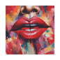 Bold Red Lips Pop Art Canvas — Matte Stretched Wall Art