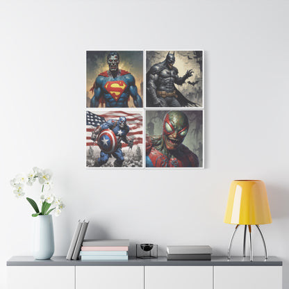 Zombie Heros Canvas Wall Art Print