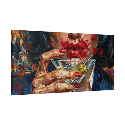 Cocktail Kiss Matte Canvas Wall Art