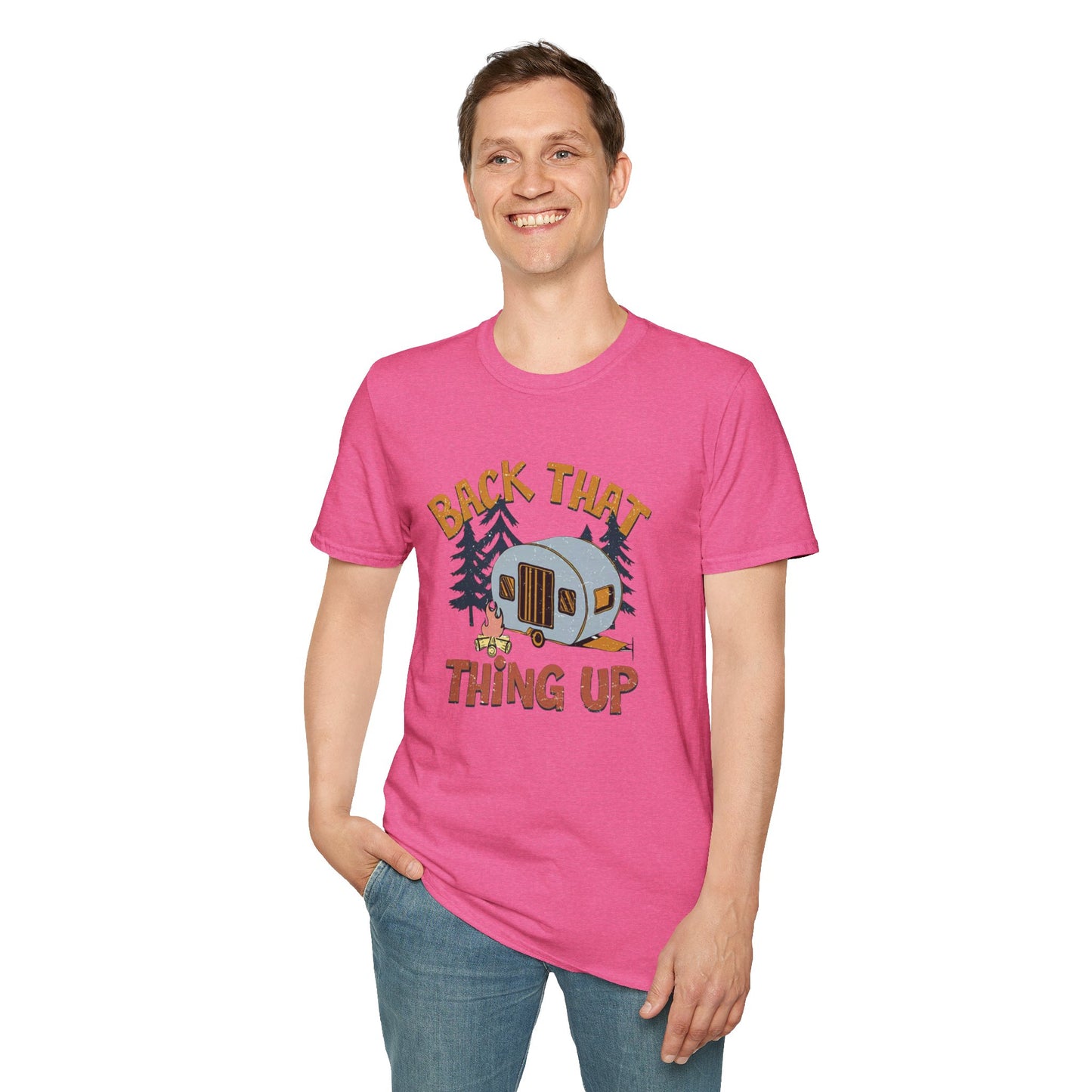 RV Camping T-Shirt — "Back That Thing Up" Retro Camper Graphic Tee