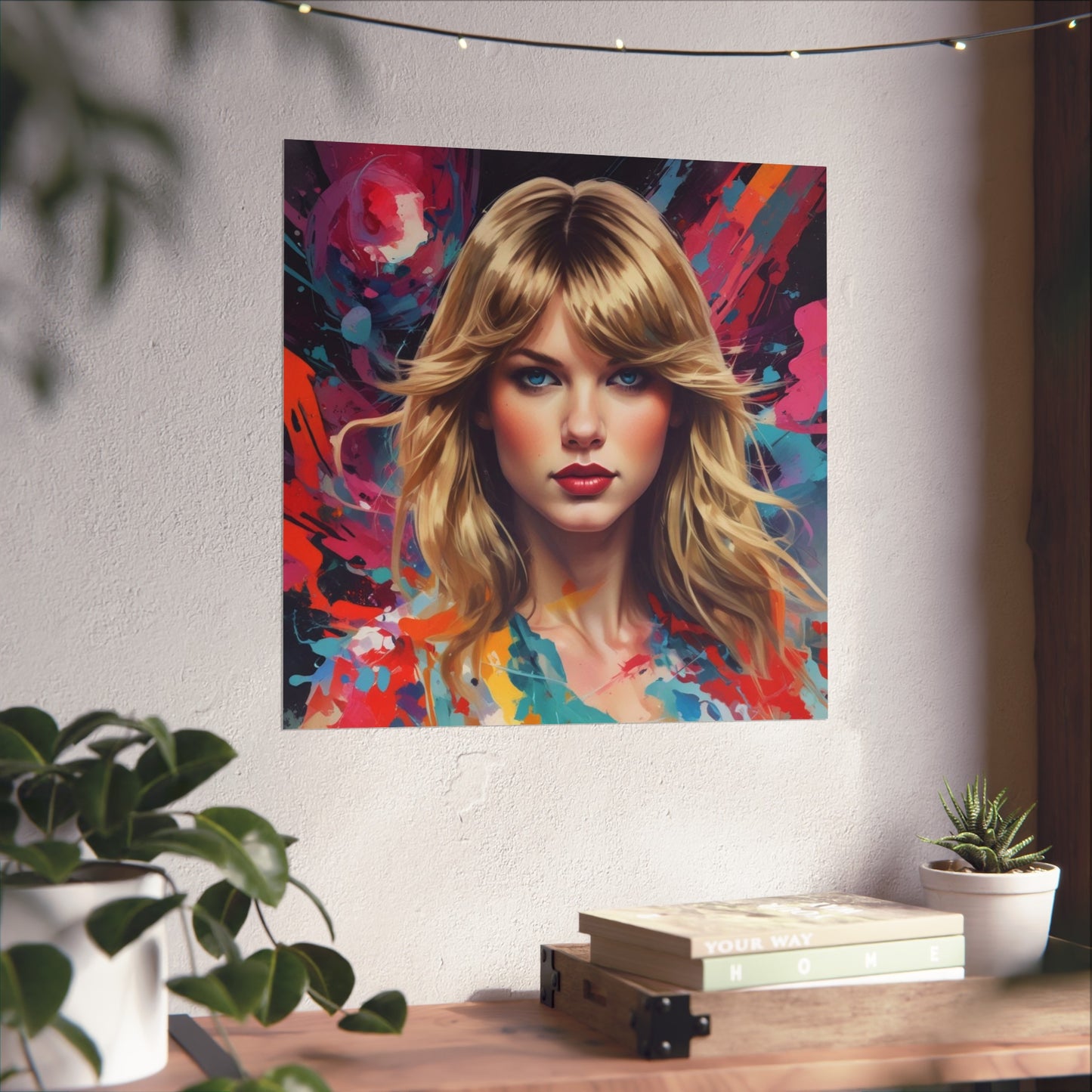 Taylor-Inspired Pop Art Portrait Poster Fine Art Wall Print