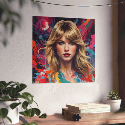 Taylor-Inspired Pop Art Portrait Poster Fine Art Wall Print